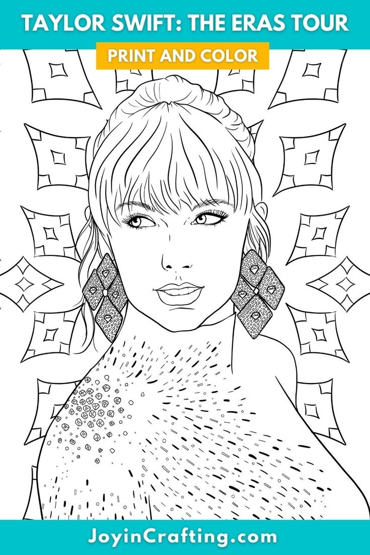 taylor swift coloring sheet