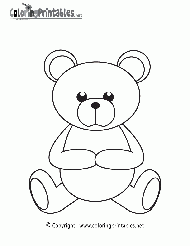 teddy bear coloring page