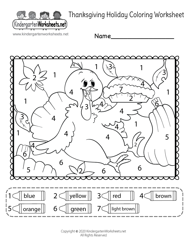 thanksgiving color by number