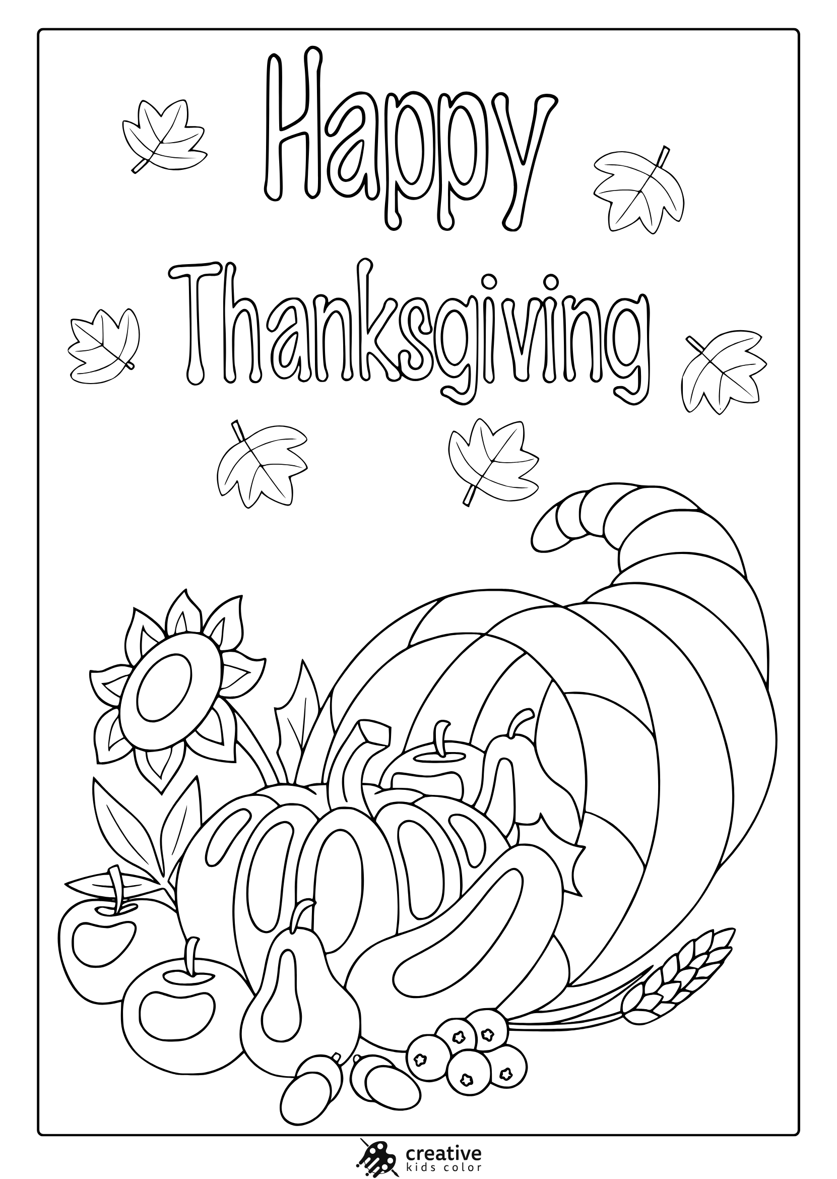 Thanksgiving Coloring Pages Free Printable PDFs 