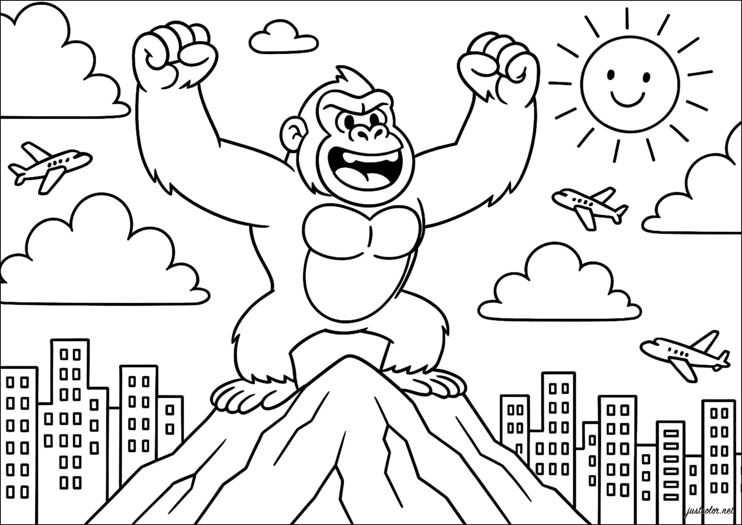 king kong coloring pages