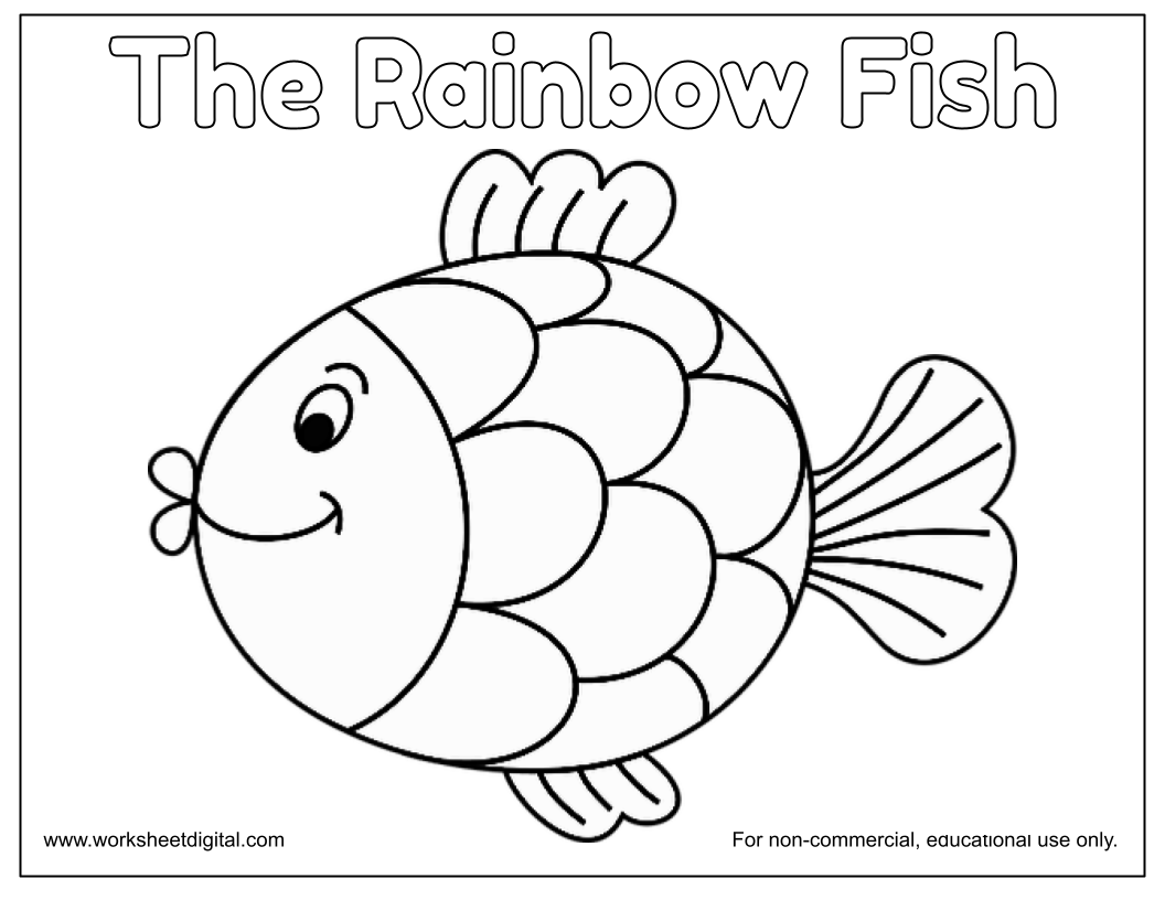 rainbow fish coloring sheet