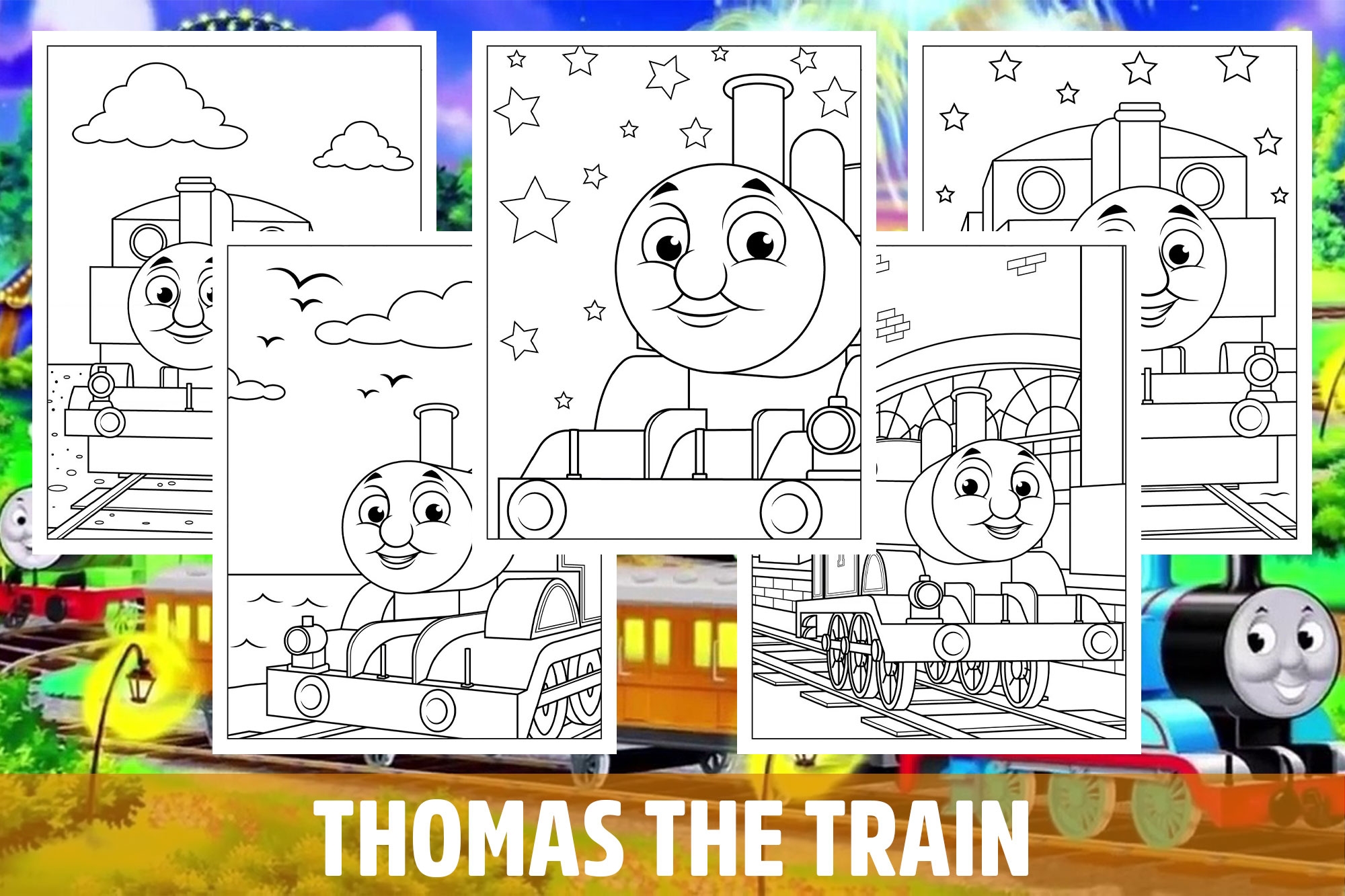 thomas pictures to color