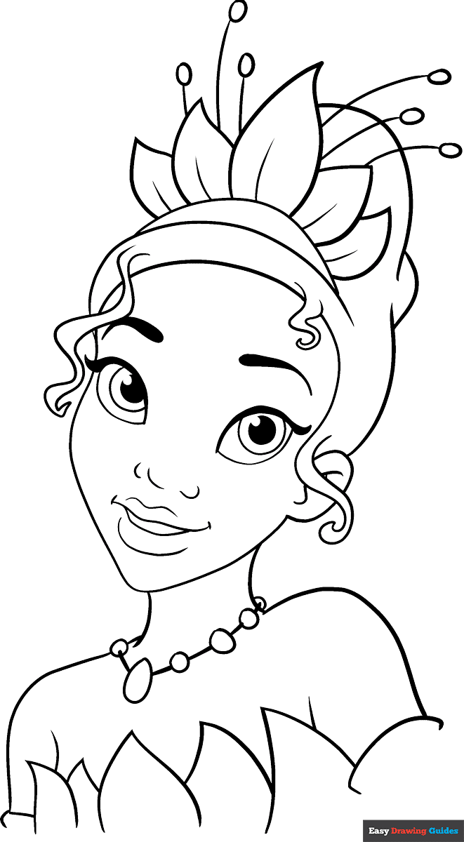 coloring pages of tiana the princess