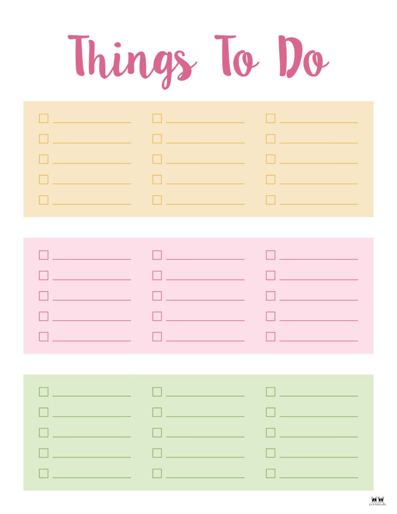 To Do Lists 31 FREE Printables Printabulls