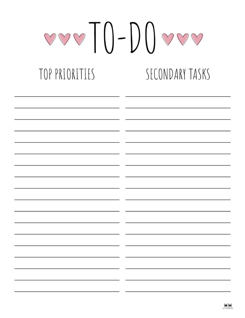 to do list printable