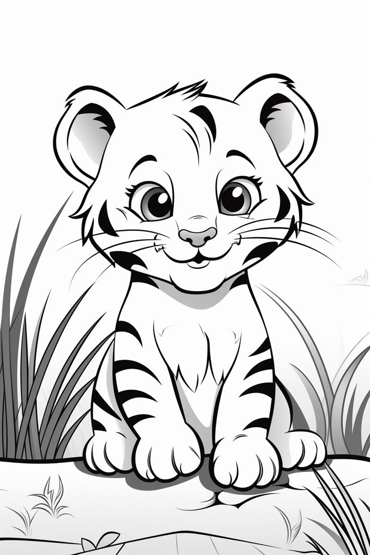 coloring sheets of tigers