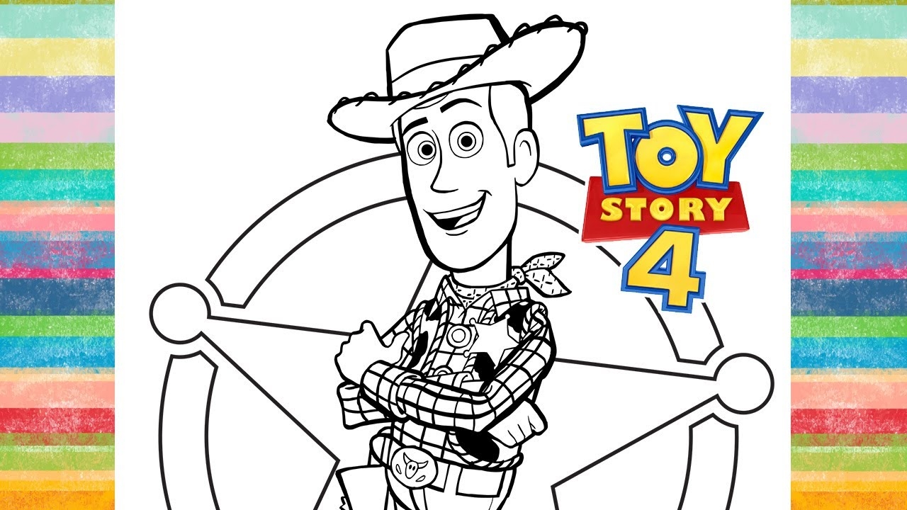 woody toy story colouring pages