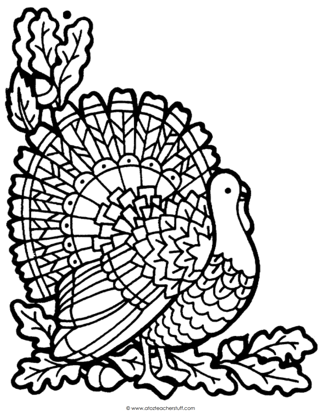 turkey pictures to color