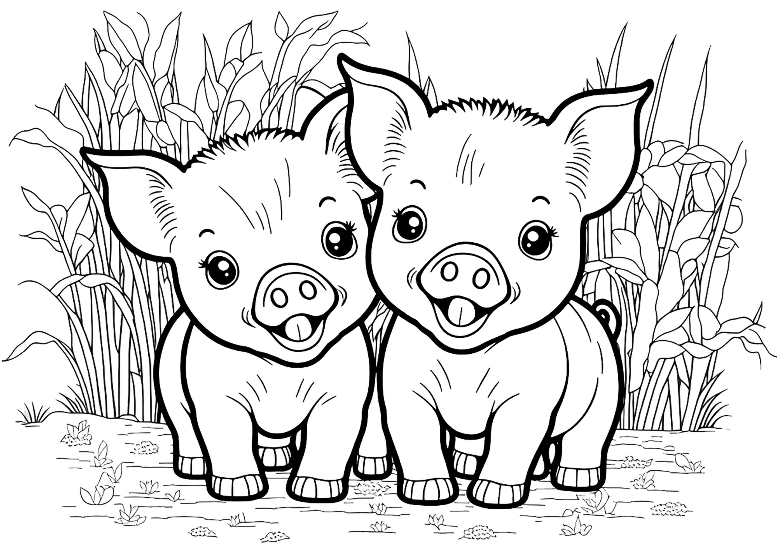 coloring sheets of pigs