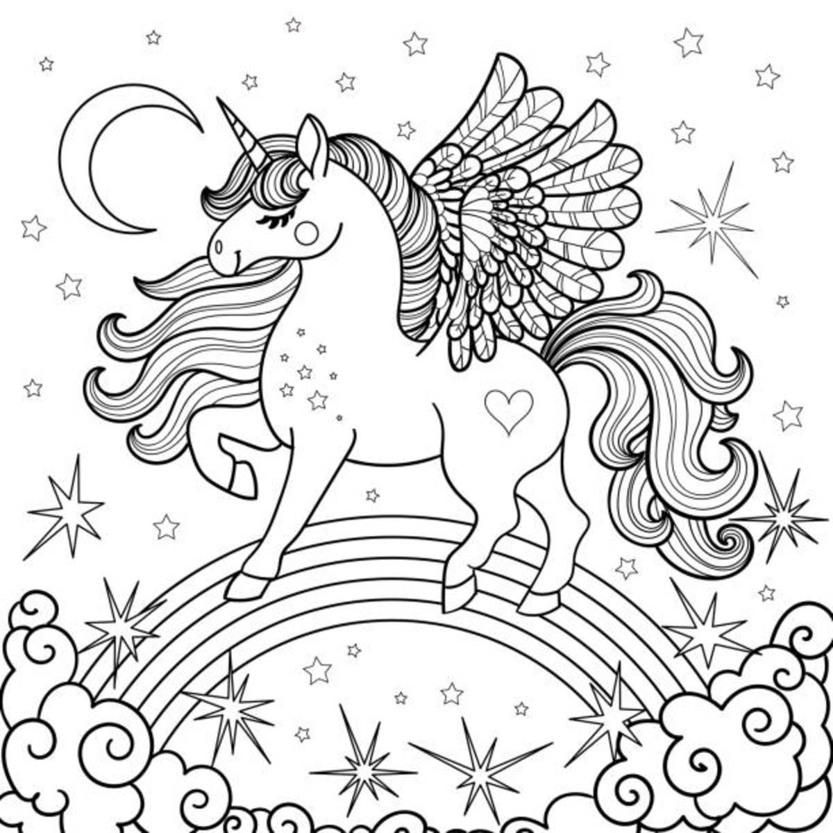 free unicorn printable coloring pages