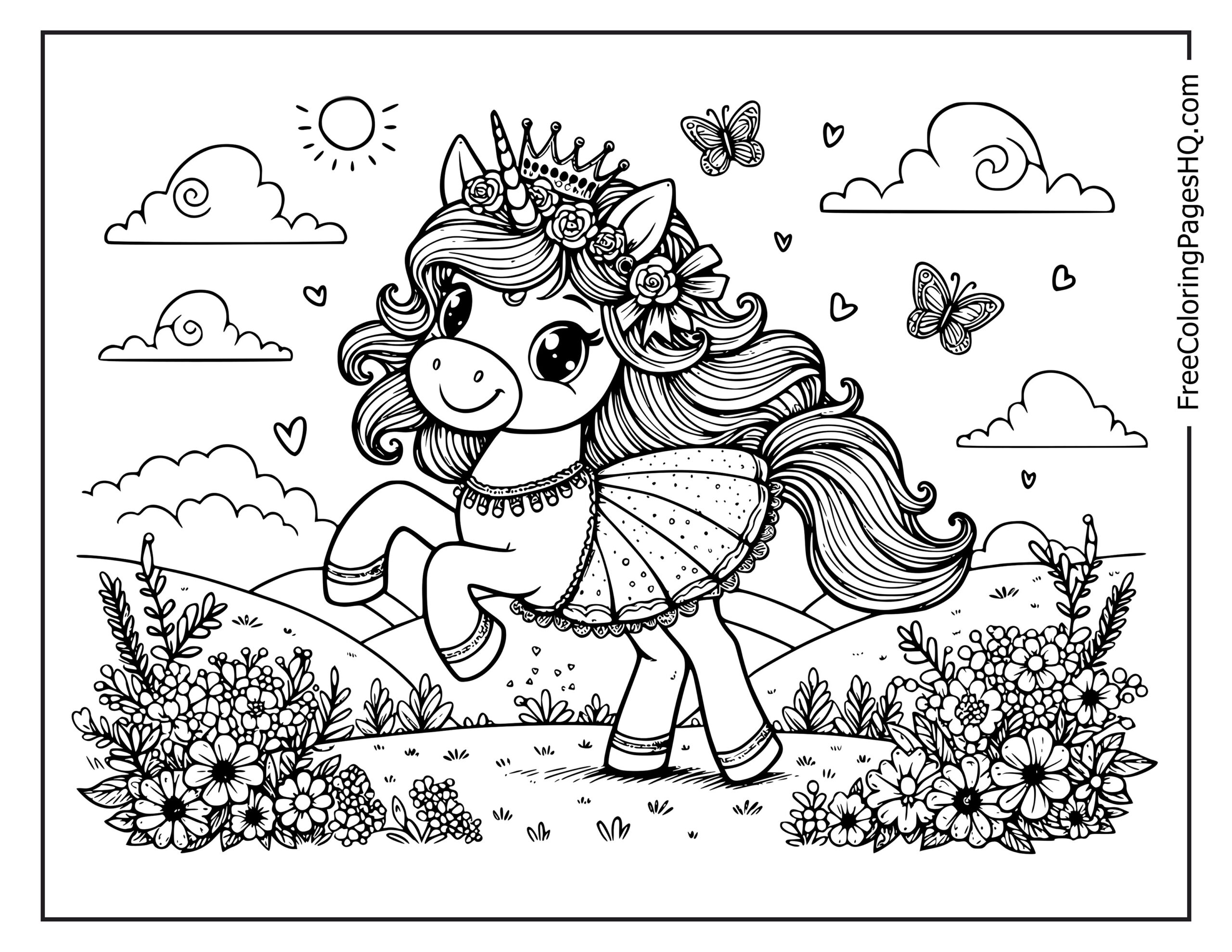 unicorn coloring sheets free