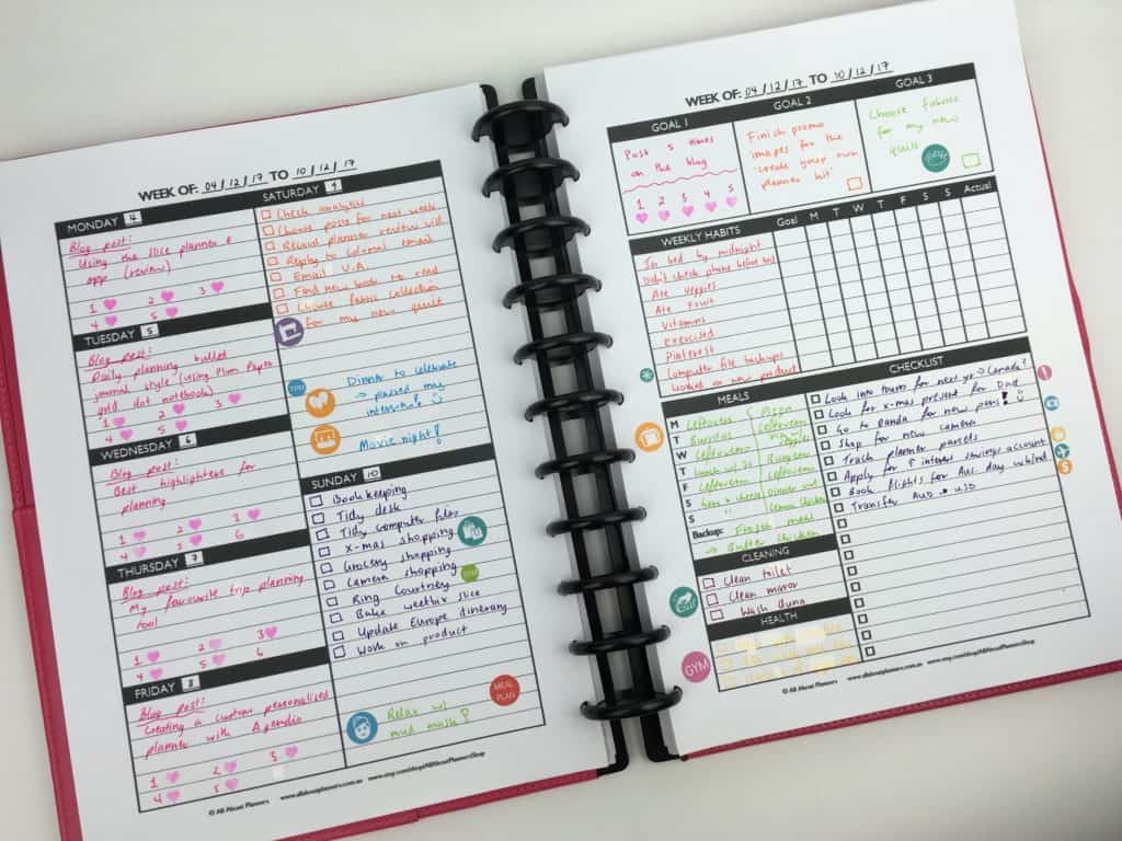 Using The Create Your Own Planner Week 49 Of The 52 Planners In 52 Weeks Spread All About Planners