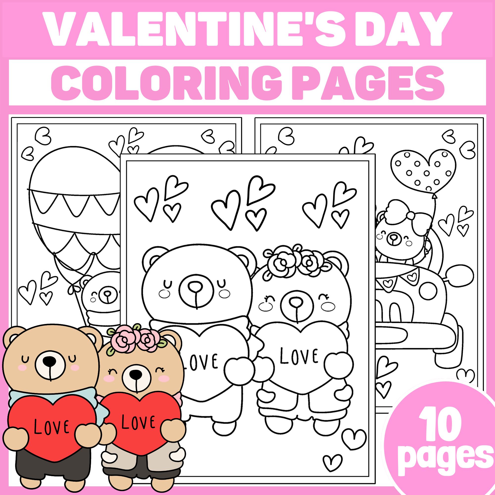 valentine day coloring pages
