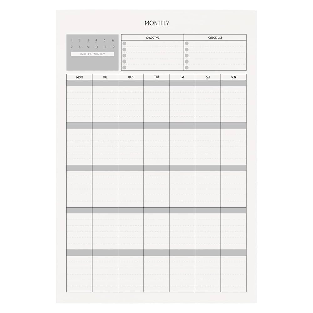 Weekly Monthly Planner Diary Without Date 40 Sheets Daily Plan To Do List Habit Tracker Notepad Time Management Manual To Do List For Home School Work Office Monthly Amazon de Stationery 