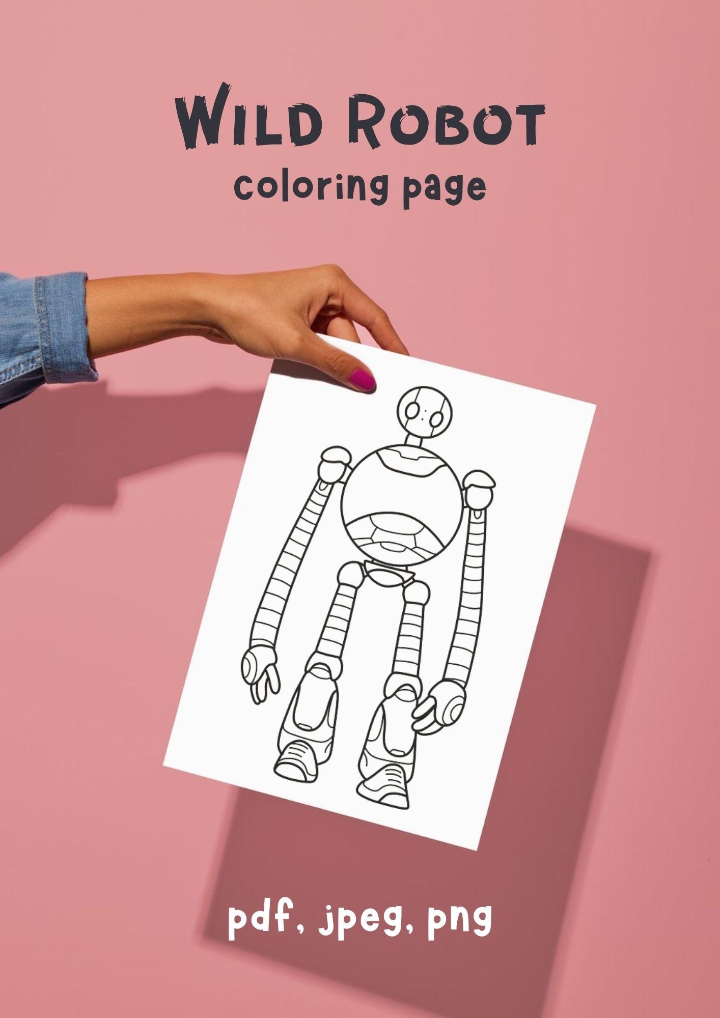 Wild Robot Coloring Page For Kids Etsy Australia