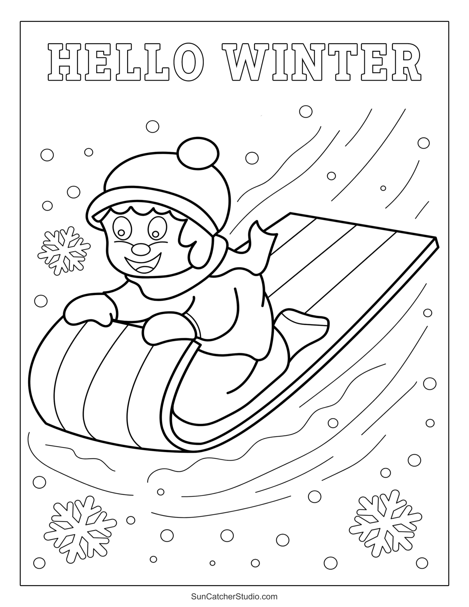 free winter coloring sheets