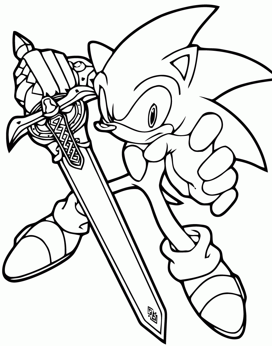 print sonic the hedgehog coloring pages