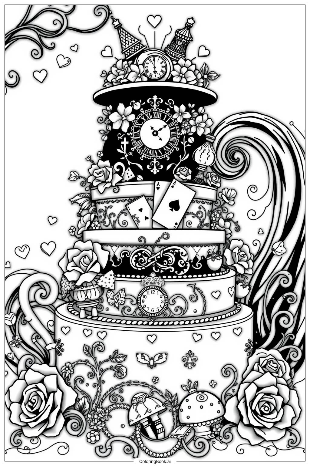 coloring pages of cakes