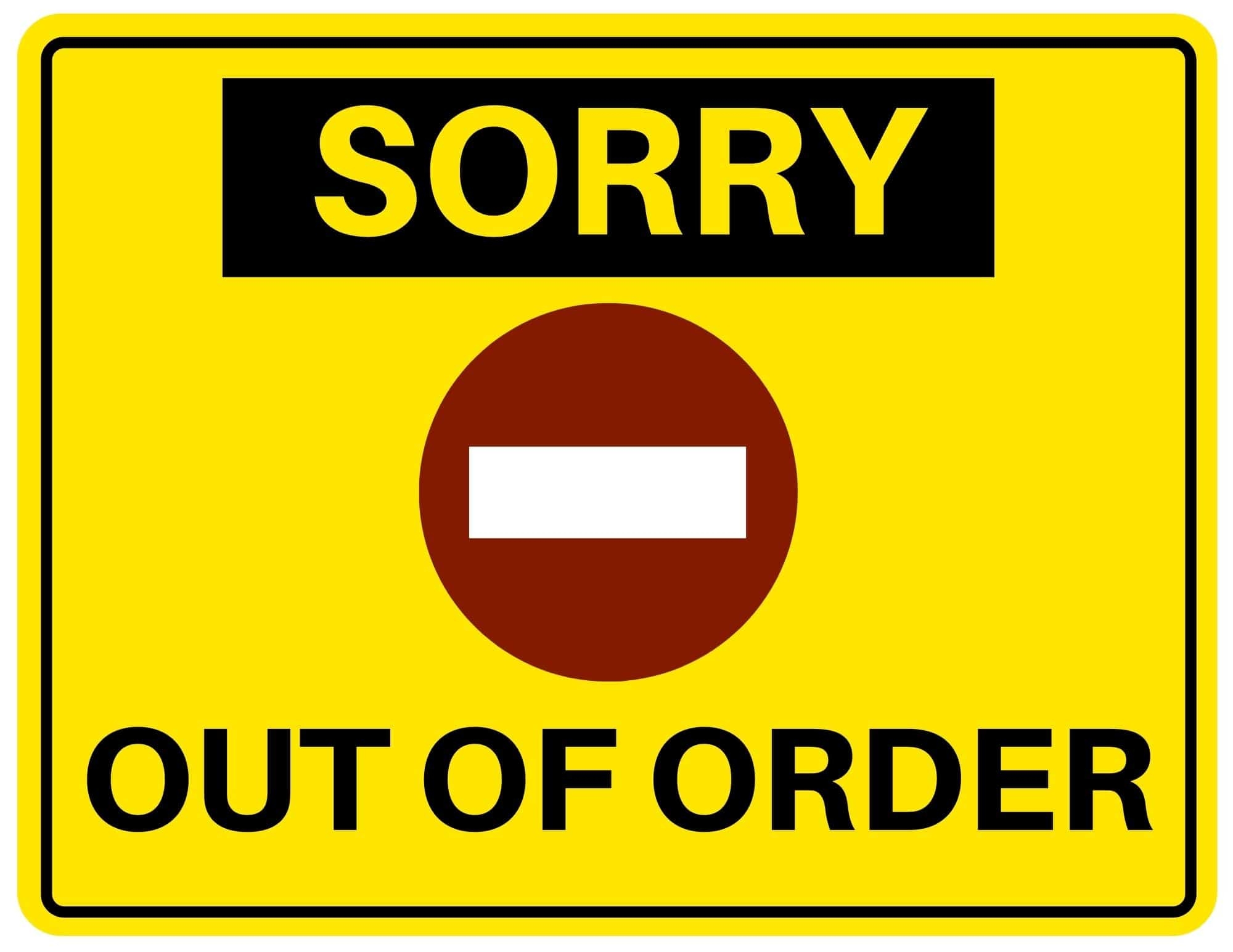 Yard Sign Out Of Order Sign C Suite Network Order Signs VistaPrint Banner