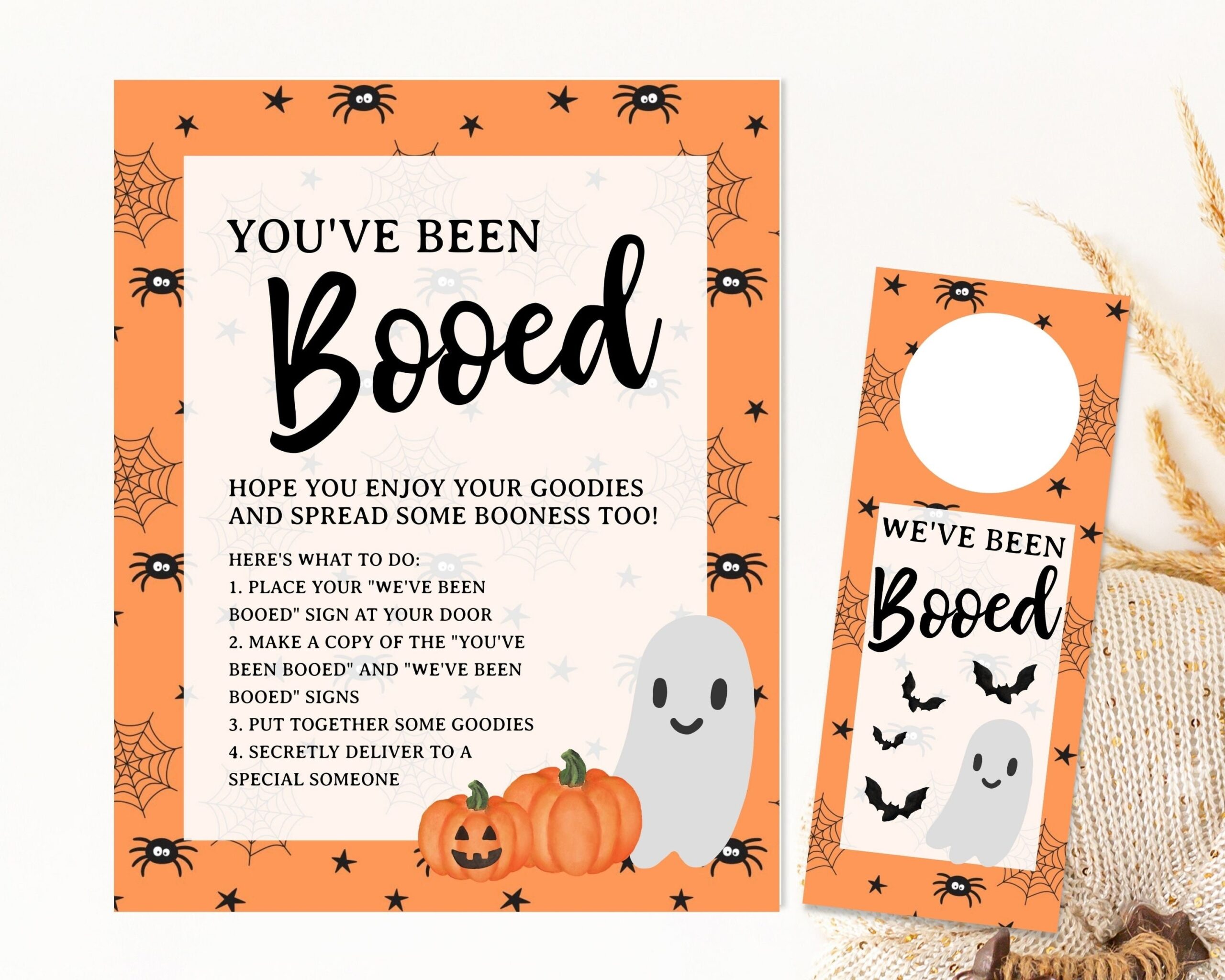You ve Been Booed Printable Sign Youve Been Booed Printables Etsy