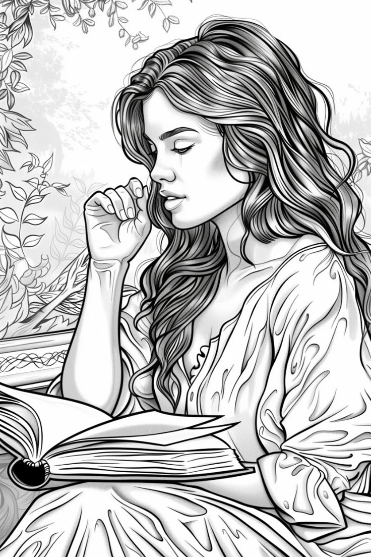 girl coloring book pages